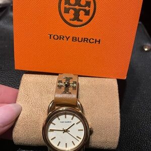 Tory Burch Gold and Cream Watch